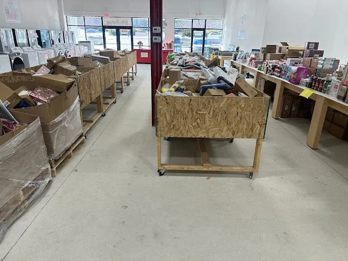 GR Treasure Bins interior merchandise display - auction house in comstock park, michigan.