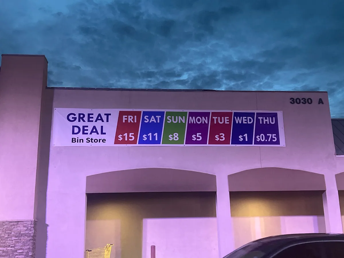 Great Deal Bin Store bin store in Farmington, NM — a liquidation store with daily price drops.