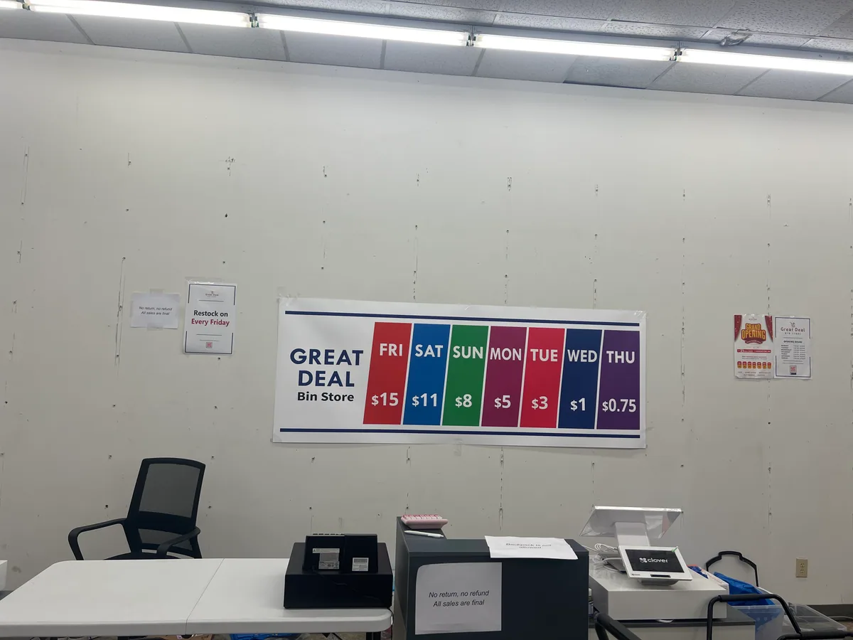 Great Deal Bin Store bin store in Farmington, NM — a liquidation store with daily price drops.