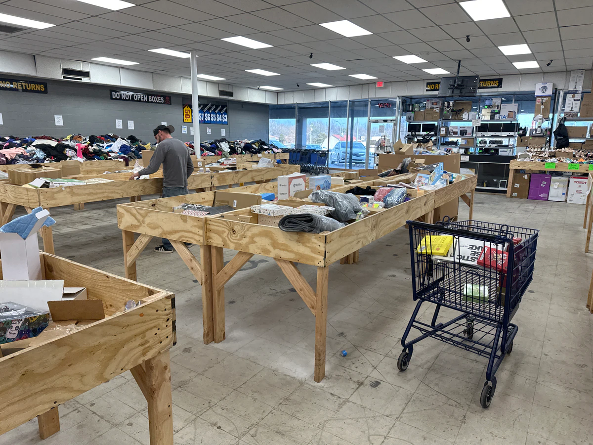 Great Deals Liquidation & Bin Store interior merchandise display - discount store in oklahoma city, oklahoma.