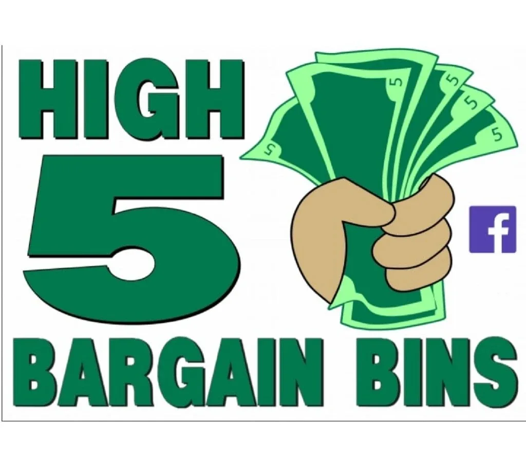 High 5 Bargain Bins of Rainsville interior merchandise display - discount store in rainsville, alabama.