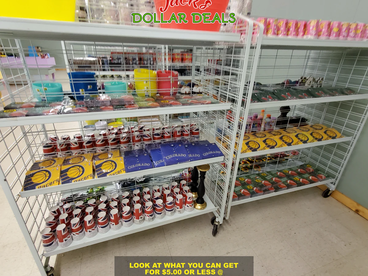 Jacks Dollar Deals interior merchandise display - discount store in sheffield, alabama.