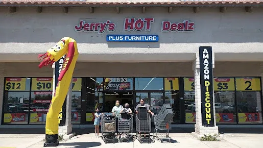 Jerry’s Hot Deals interior merchandise display - liquidator in cathedral city, california.