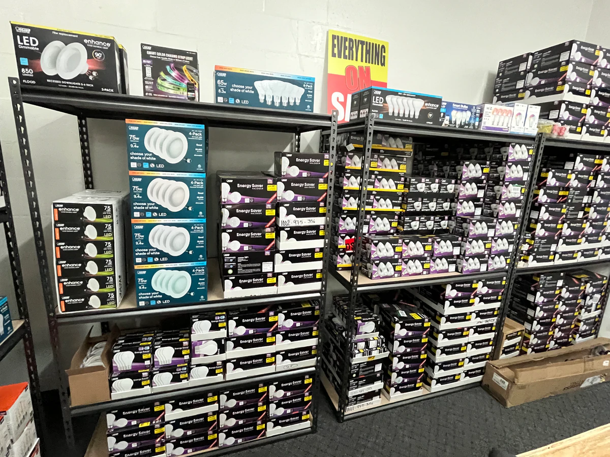 Laughter Liquidation LLC interior merchandise display - liquidator in ormond beach, florida.
