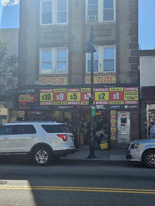 Loco Hot Deals interior merchandise display - discount store in newark, new jersey.