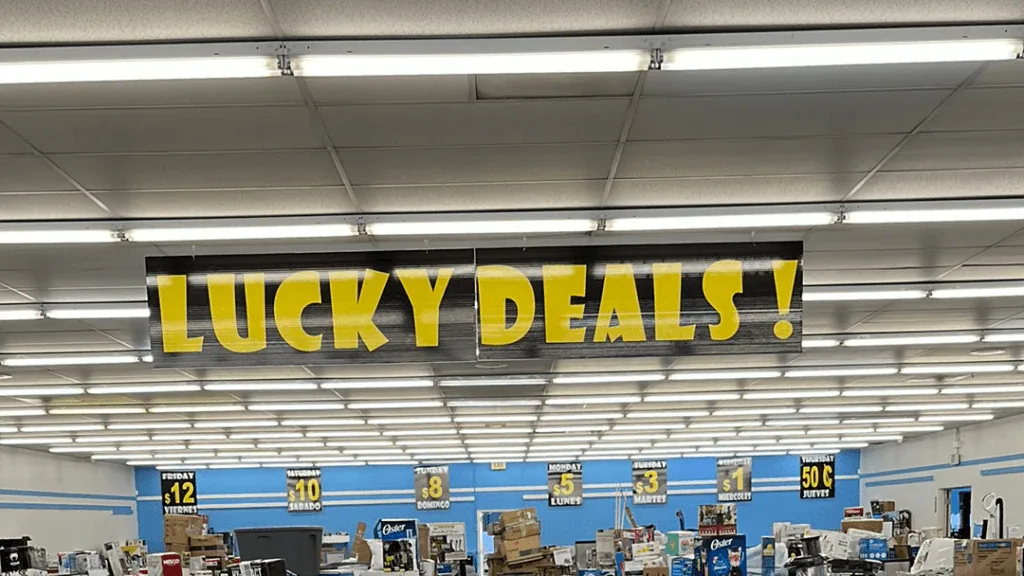 Lucky Deals – Azusa interior merchandise display - discount store in azusa, california.
