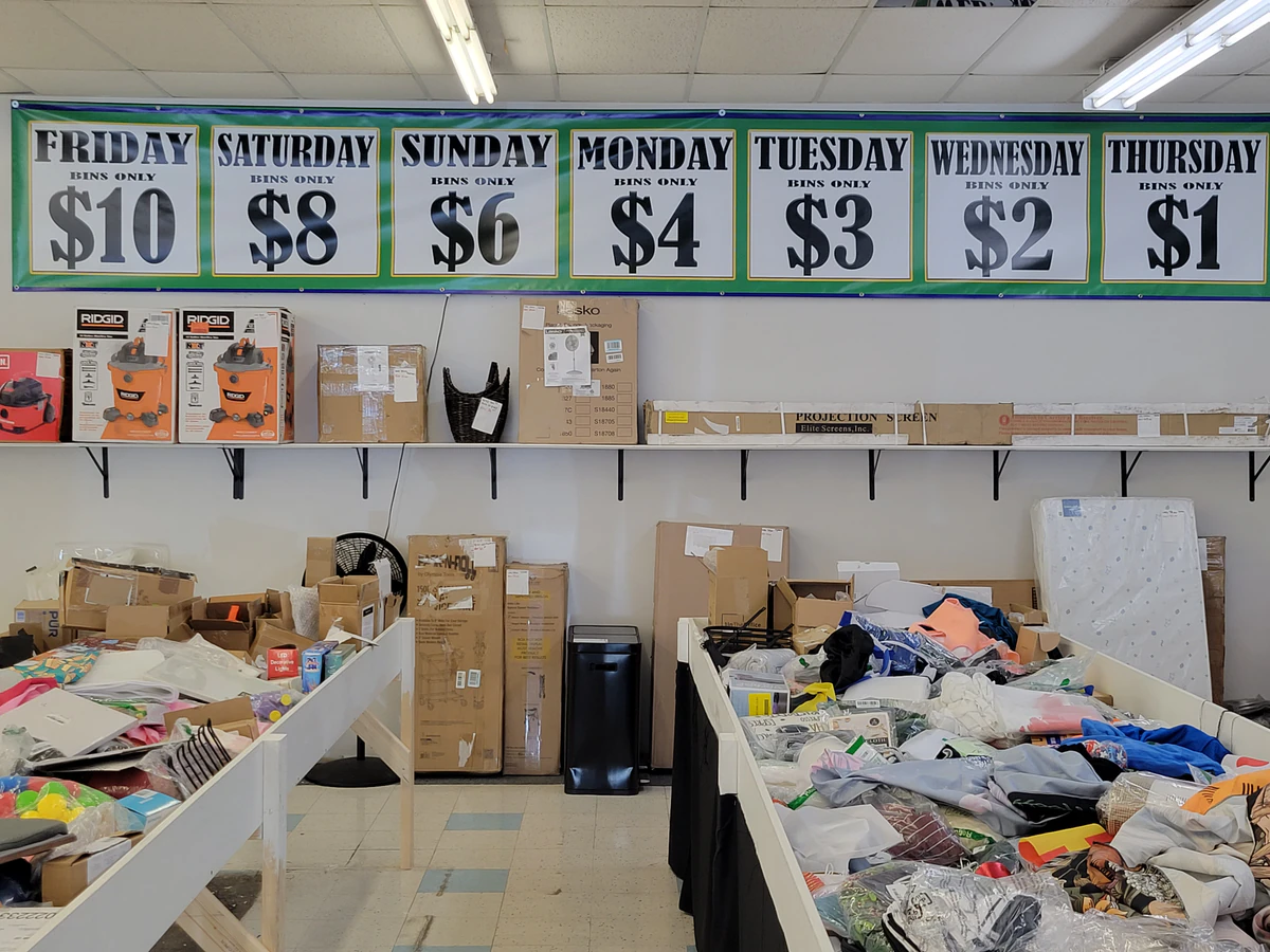 Lucky Duck interior merchandise display - discount store in morgantown, west virginia.