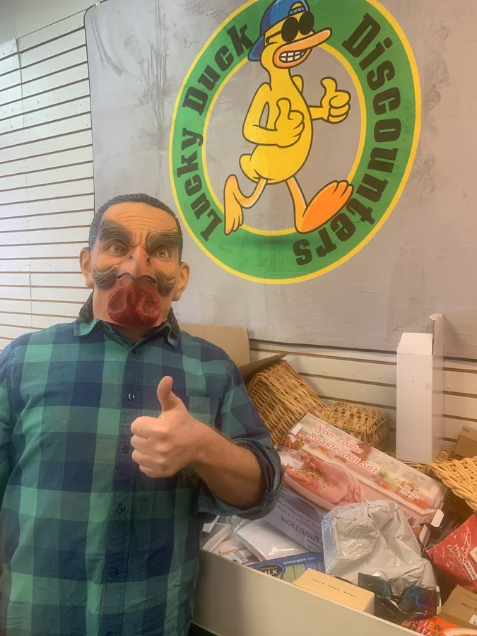 Lucky Duck Discounters bin store in Wheeling, WV — a liquidation store with daily price drops.