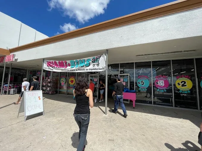 Miami Bins interior merchandise display - store in hialeah, florida.