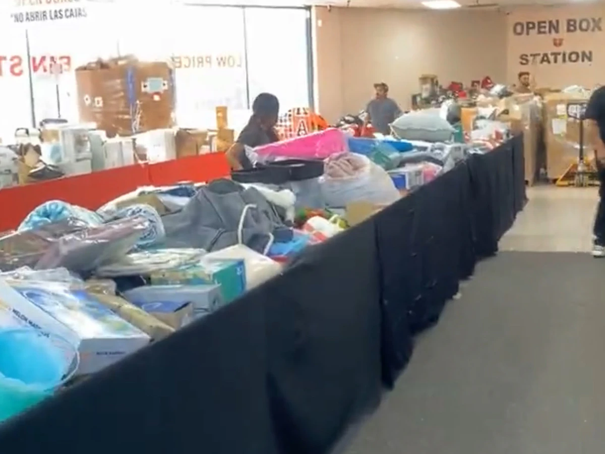 Mr. Liquidation interior merchandise display - discount store in norwalk, california.