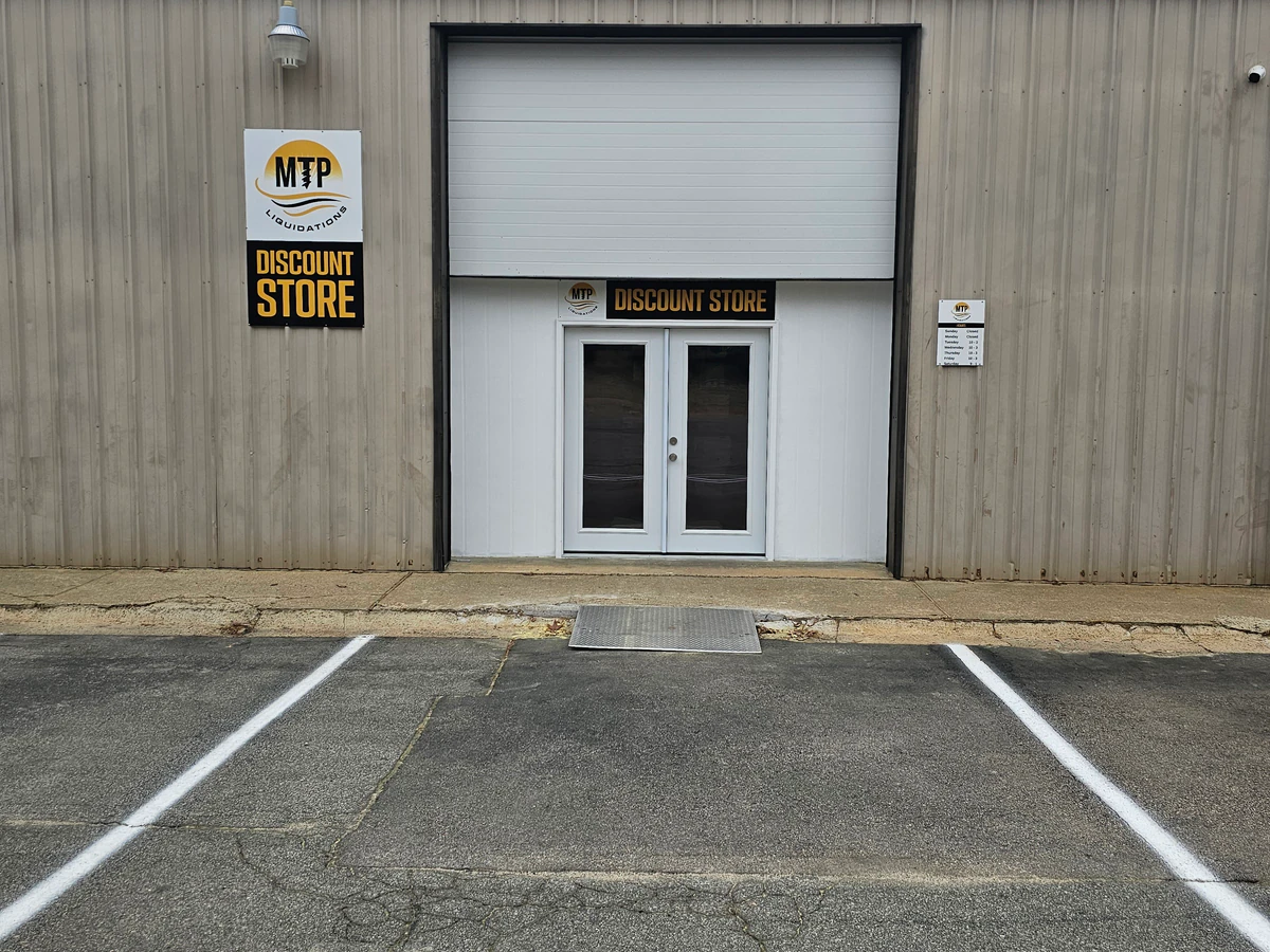 MTP Liquidations interior merchandise display - bin store in raleigh, north carolina.
