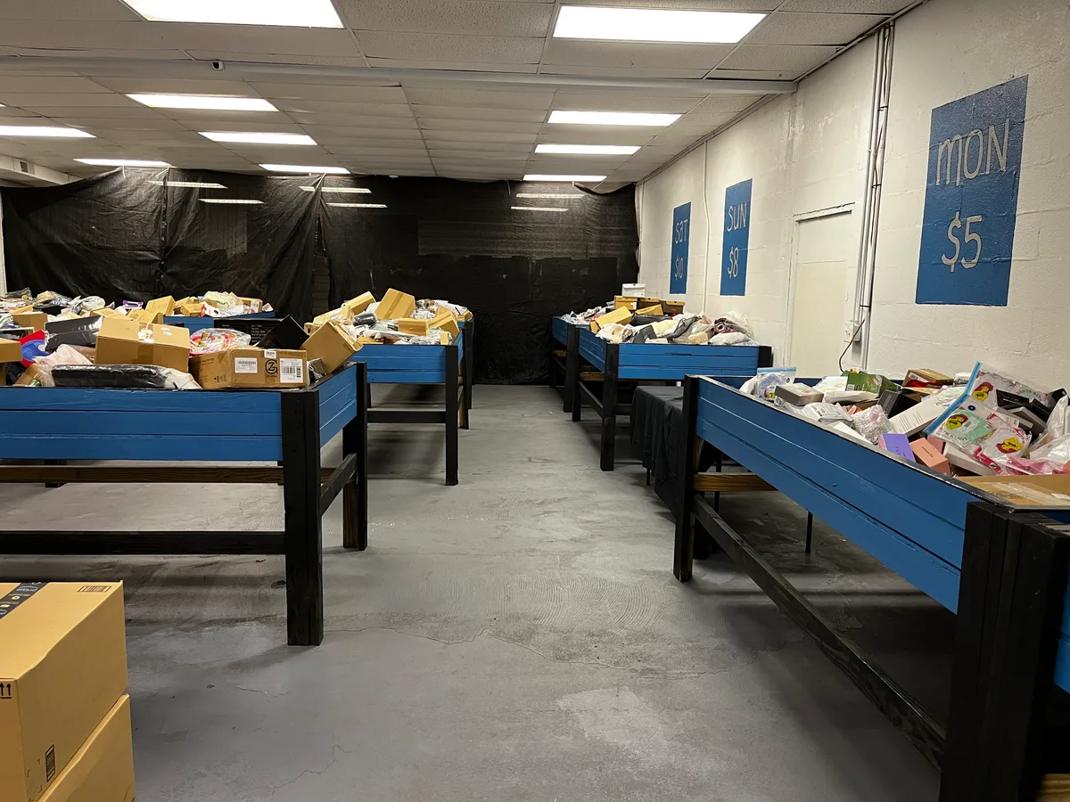 Nifty Thrifties Bargain Bins bin store in Enon, OH — a liquidation store with daily price drops.