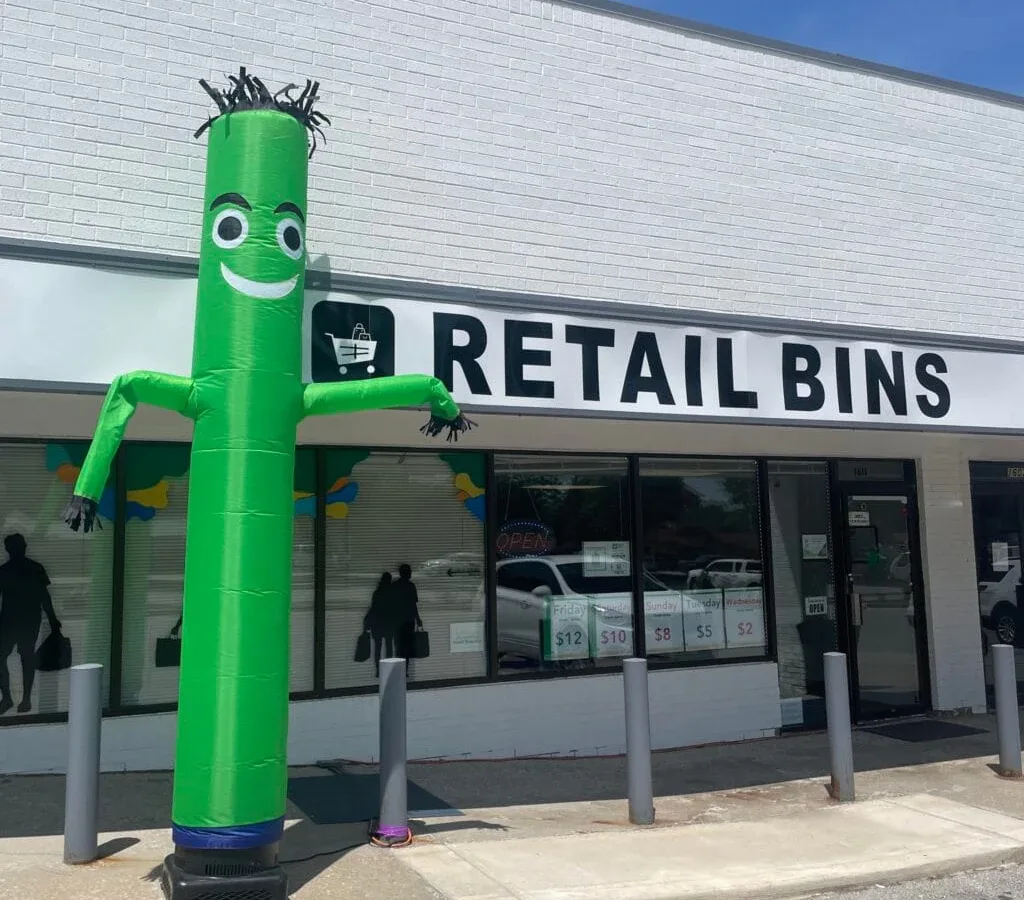 Retail Bins interior merchandise display - discount store in blue springs, missouri.