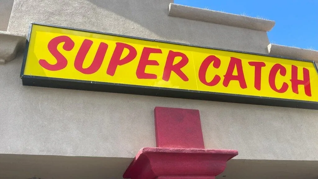 Super Catch interior merchandise display - discount store in lancaster, california.