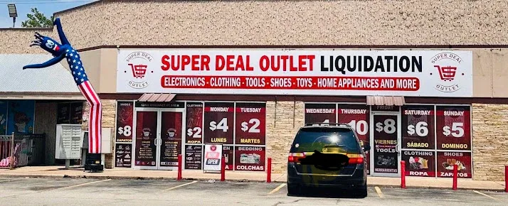 Super Deal Outlet Bissonnet interior merchandise display - outlet store.