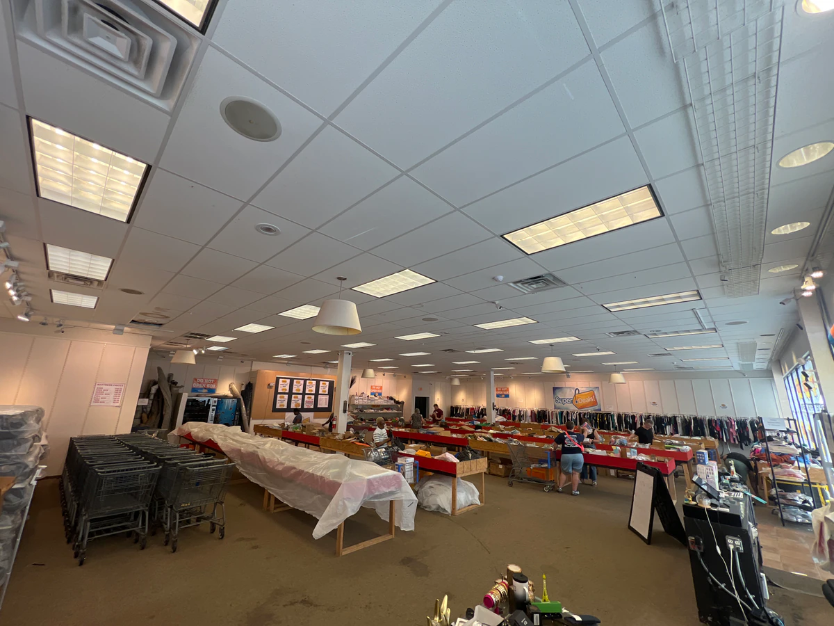 Super Deals interior merchandise display - discount store in wichita falls, texas.