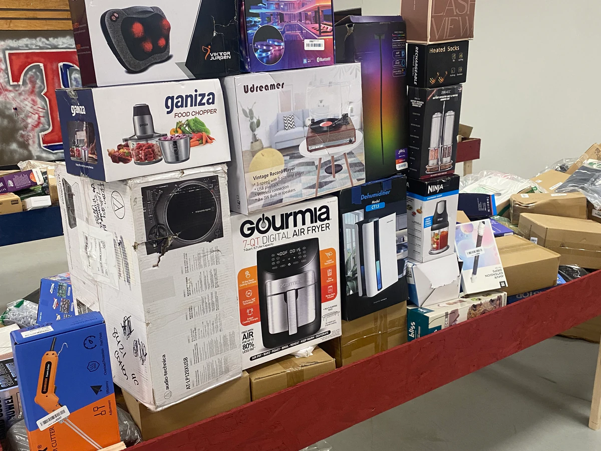 Super Deals Irving interior merchandise display - bin store.