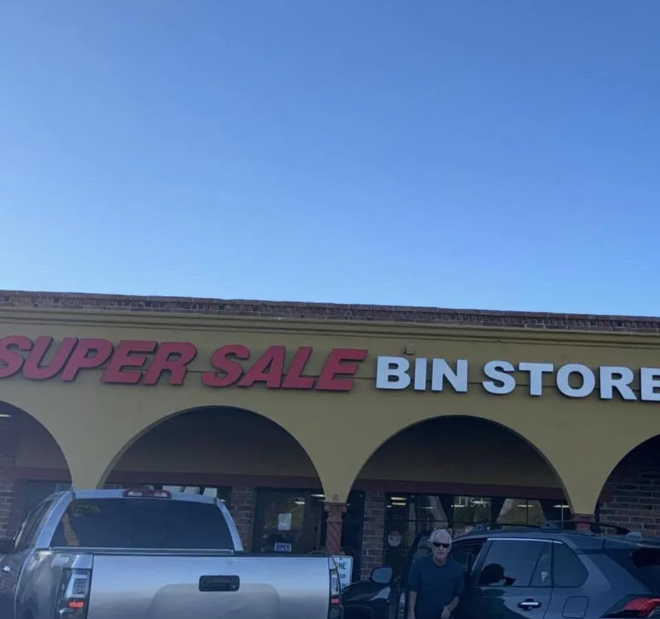 Super Sale Bin Store interior merchandise display - discount store in green valley, arizona.