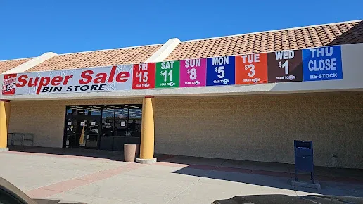 Super Sale Bin Store – Ina interior merchandise display - discount store in tucson, arizona.