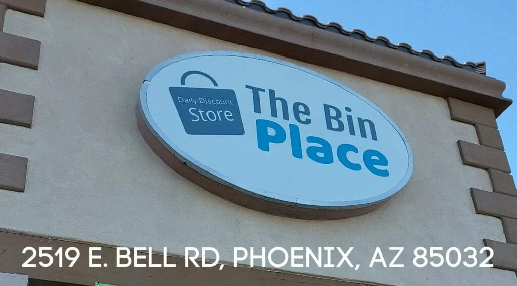 The Bin Place interior merchandise display - bin store in phoenix, arizona.