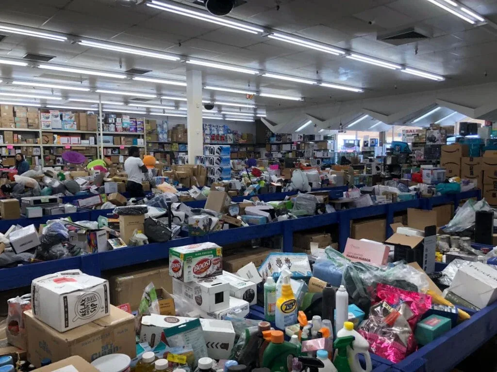The Bin Store interior merchandise display - discount store in phoenix, arizona.