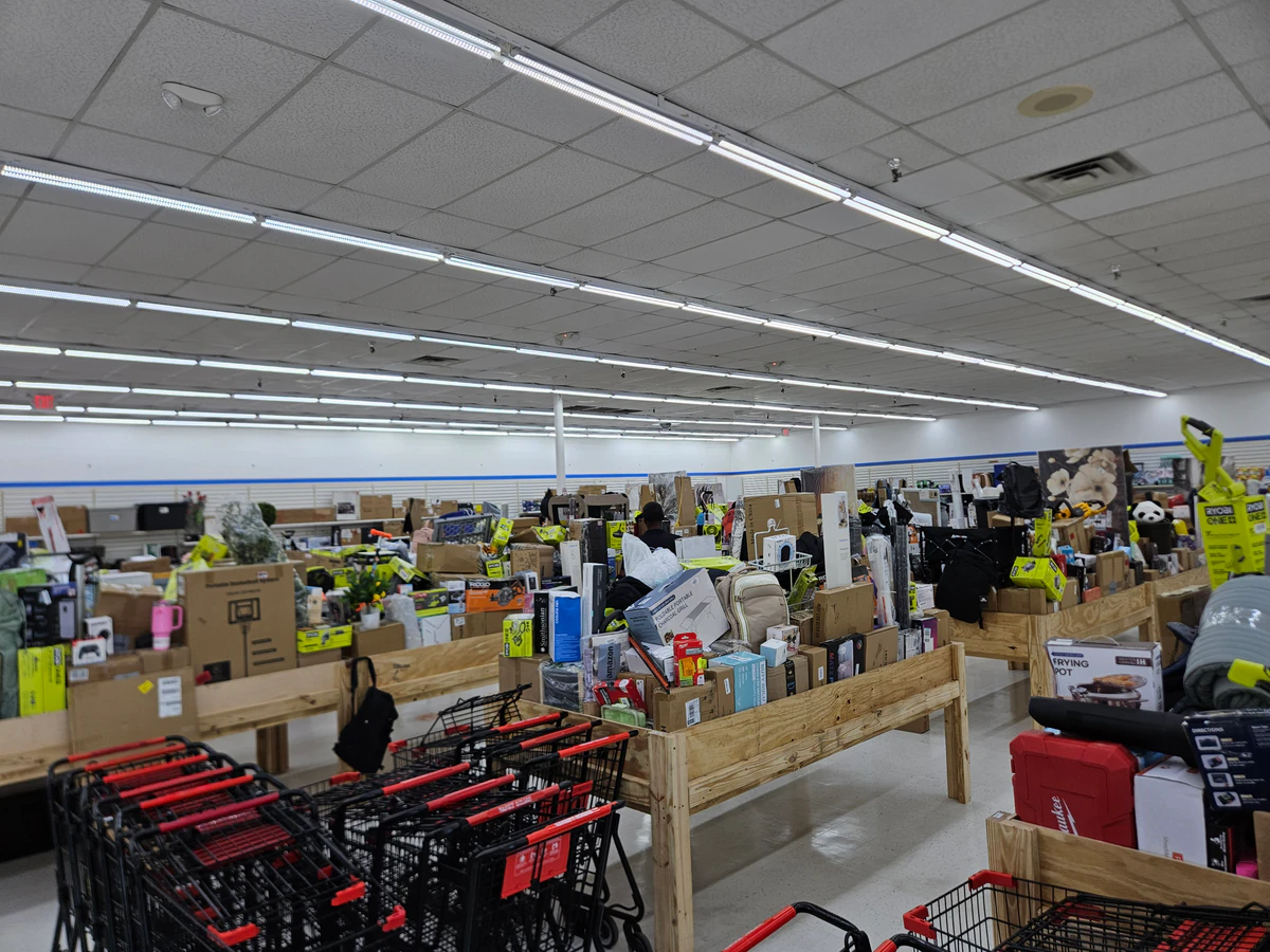 The Little Depot South Houston interior merchandise display - discount store.