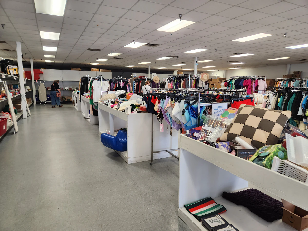 The Looney Bin Store interior merchandise display - discount store in clive, iowa.
