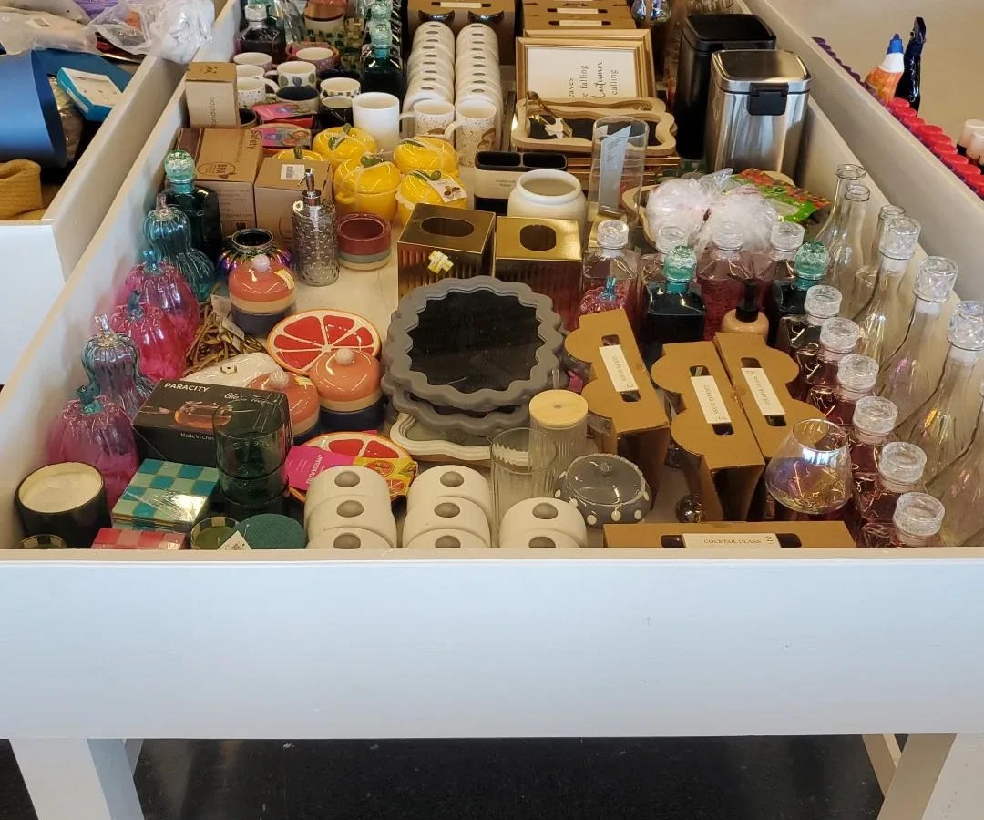 The Original Bin interior merchandise display - discount store in northwood, ohio.