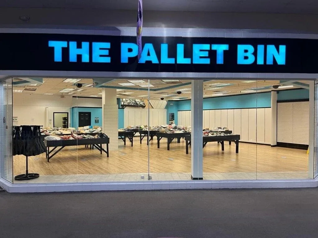 The Pallet Bin interior merchandise display - discount store in south williamson, kentucky.
