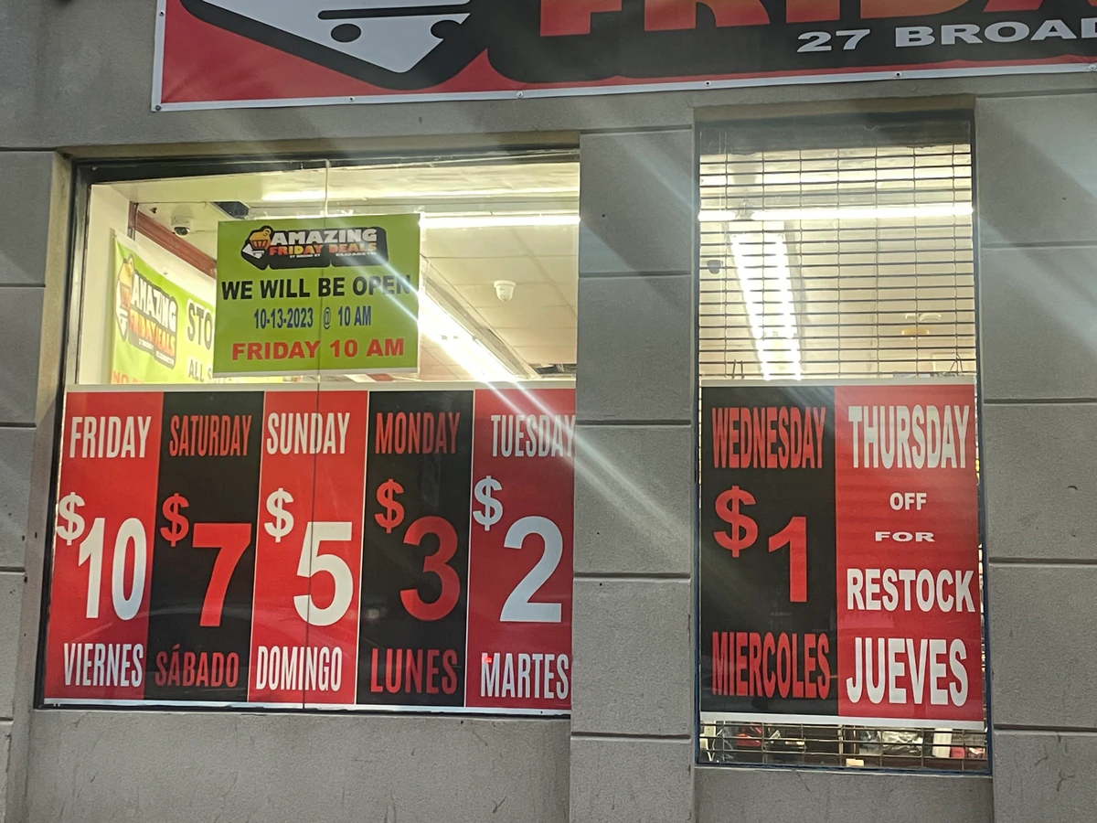 Thunder Dealz interior merchandise display - discount store in elizabeth, new jersey.